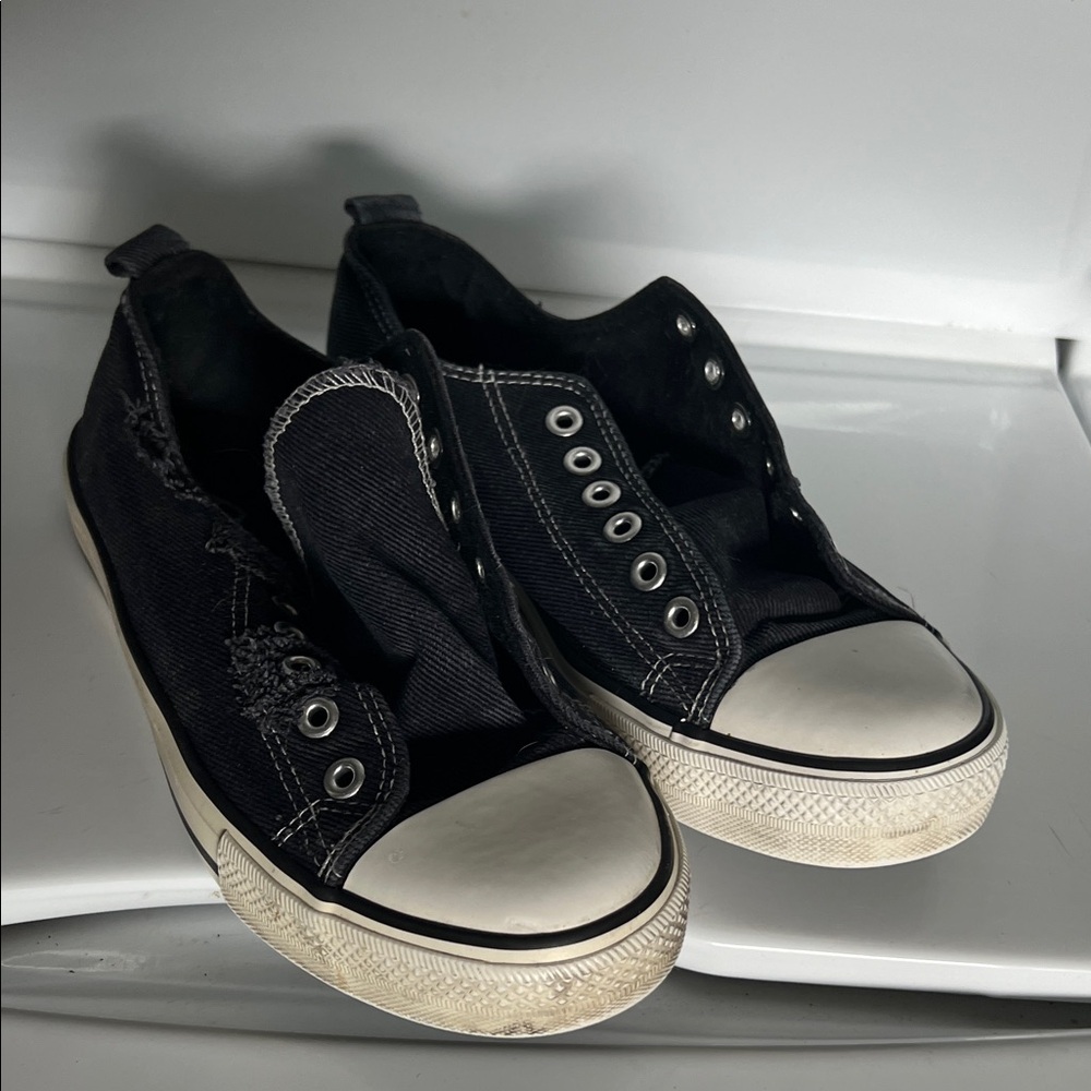 Classic Black Canvas Sneakers